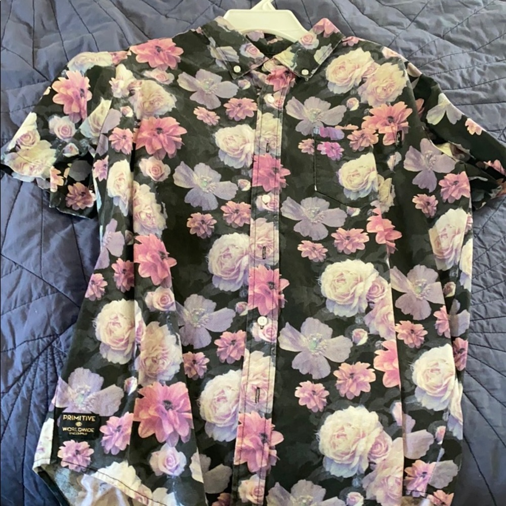 Primitive Floral Button-up Short sleeve shirt